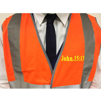 Hi - Vis Jacket for Evangelism - Jn 15:13